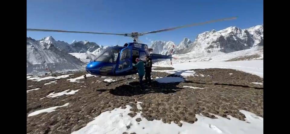 Kalapathar landing Everest Helicopter Tour