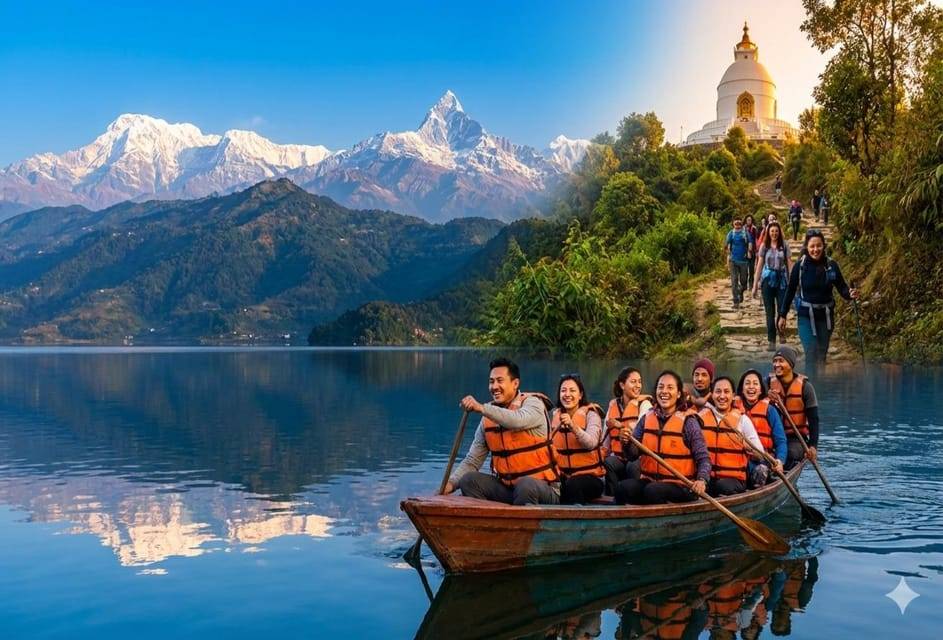 Pokhara: Queen Forest Hike to Santi Stupa & Lake Boating