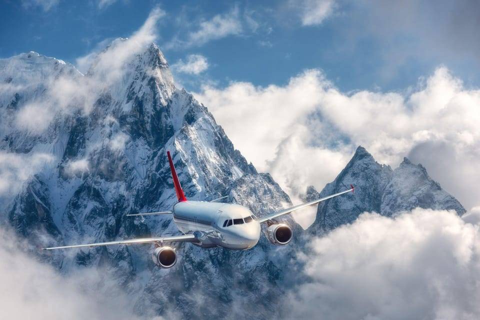 Mount Everest scenic mountain flight Nepal: Shree airlines