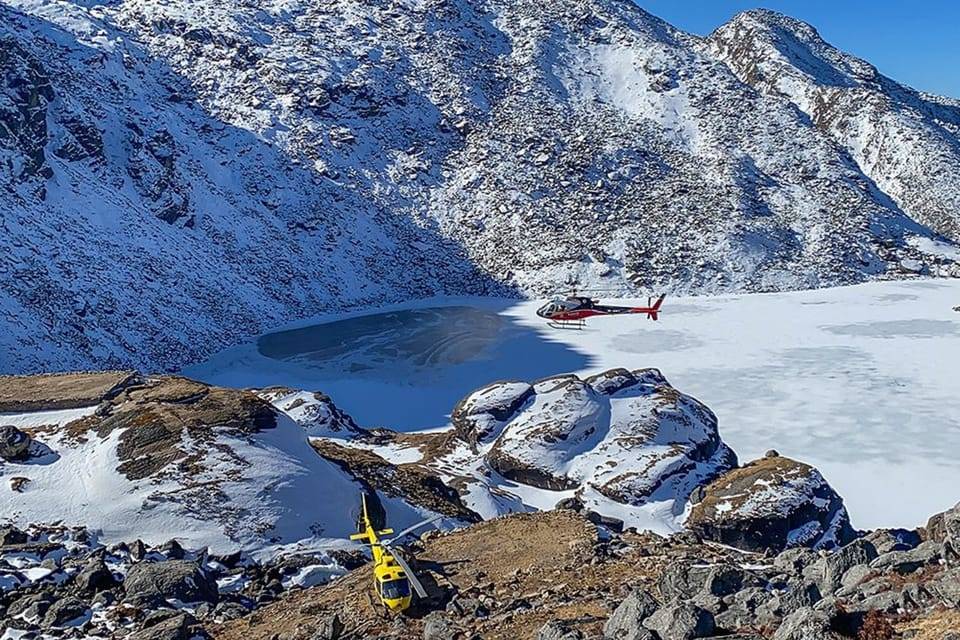 From Kathmandu: Helicopter Tour to Langtang- Gosaikunda