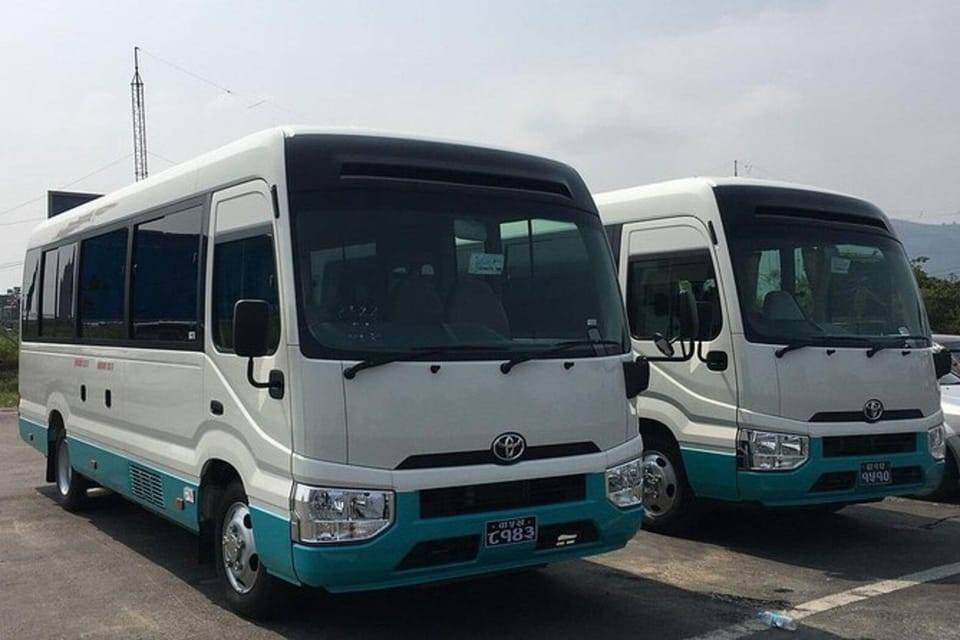 From Kathmandu To Pokhara Ac Toyota Coaster Deluxe Coach