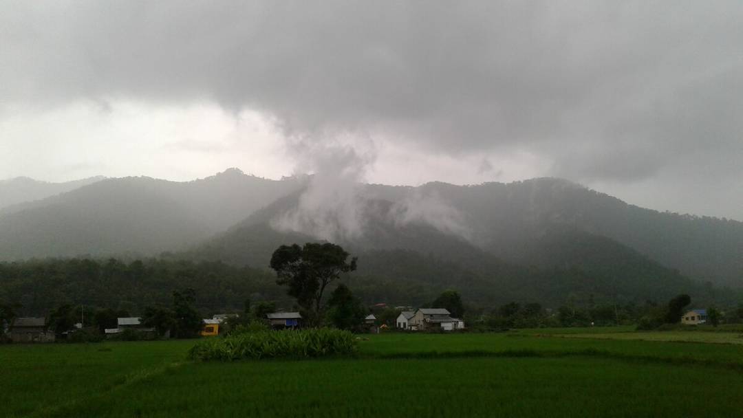 A house in heaven with yoga — photo