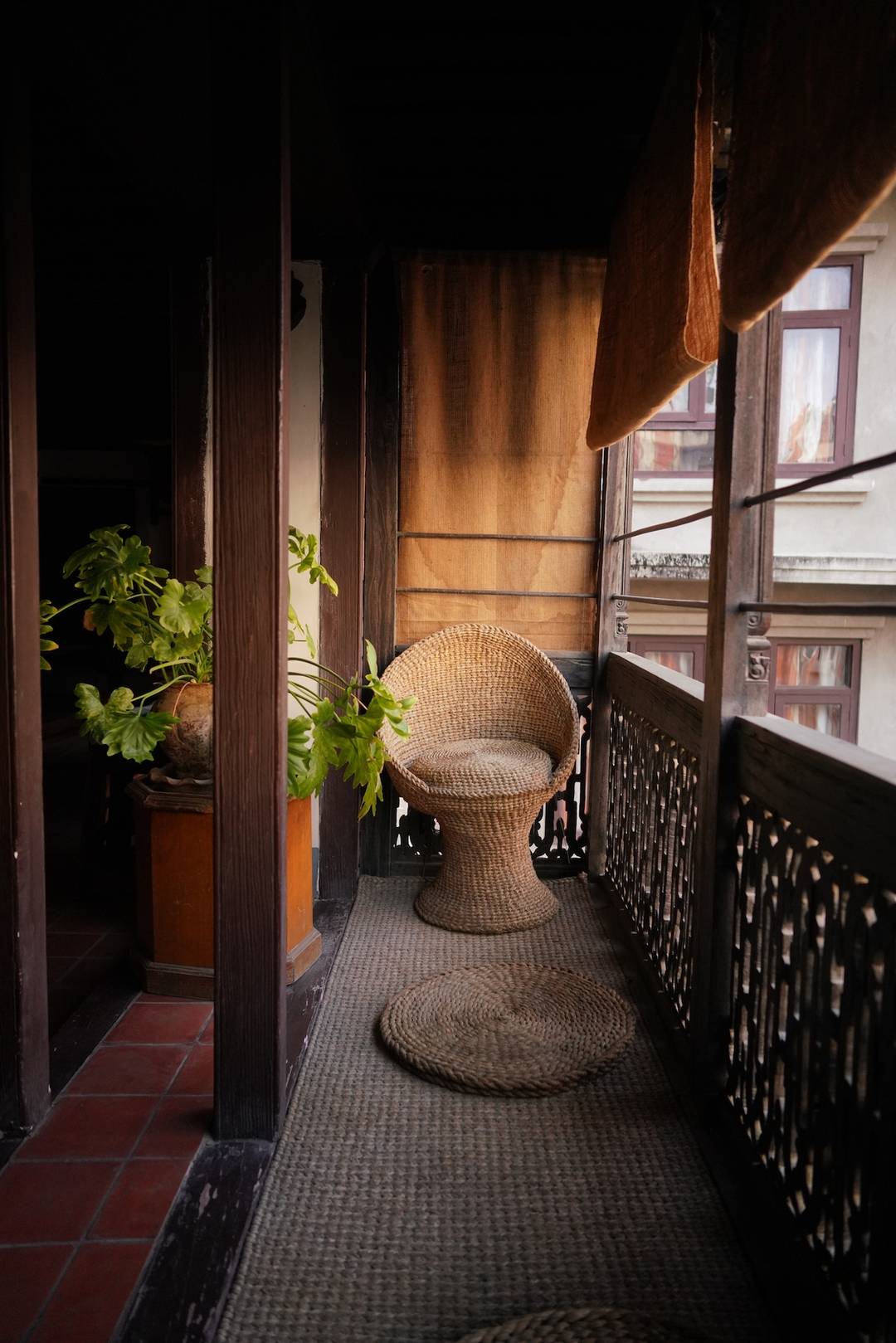 Cosy double room with beautiful courtyard view — photo