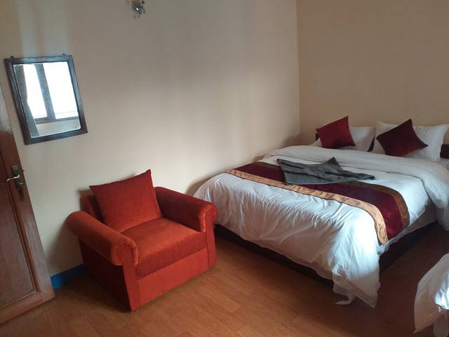 Double bedroom with attach bathroom