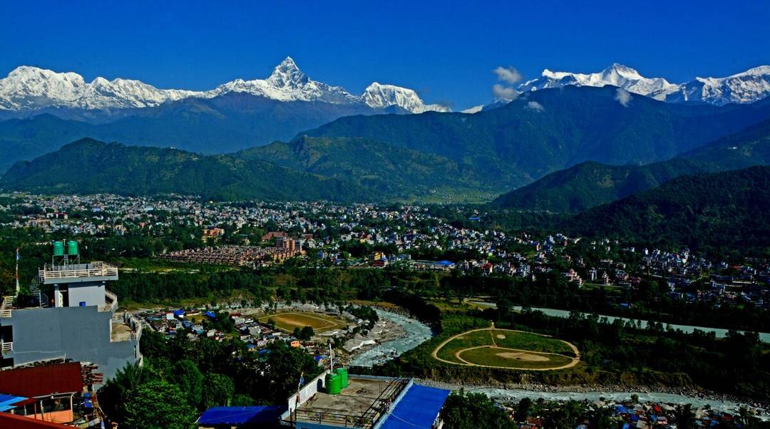 room in Pokhara Mountain, valley and  forest view — photo