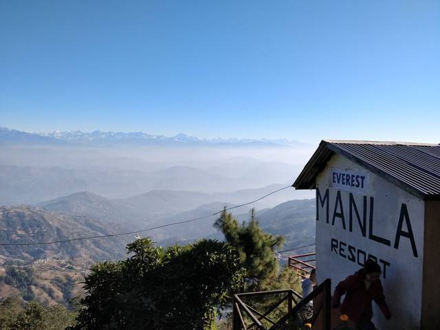 Sunrise view and Himalayas facing  room