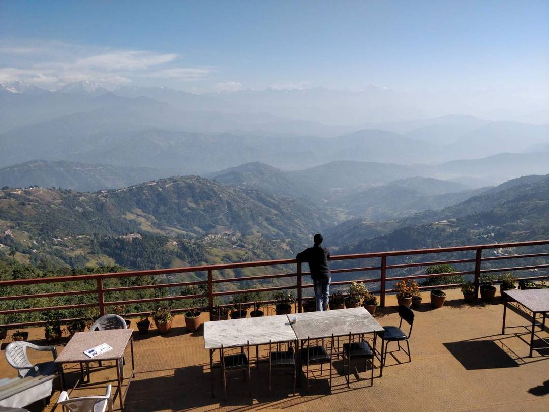 Sunrise view and Himalayas facing  room — photo