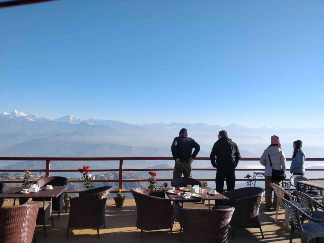 Sunrise view and Himalayas facing  room — photo