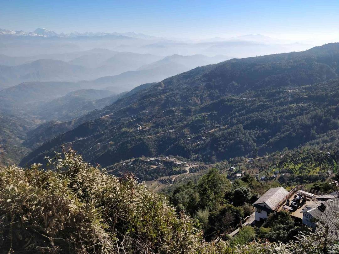 Sunrise view and Himalayas facing  room — photo