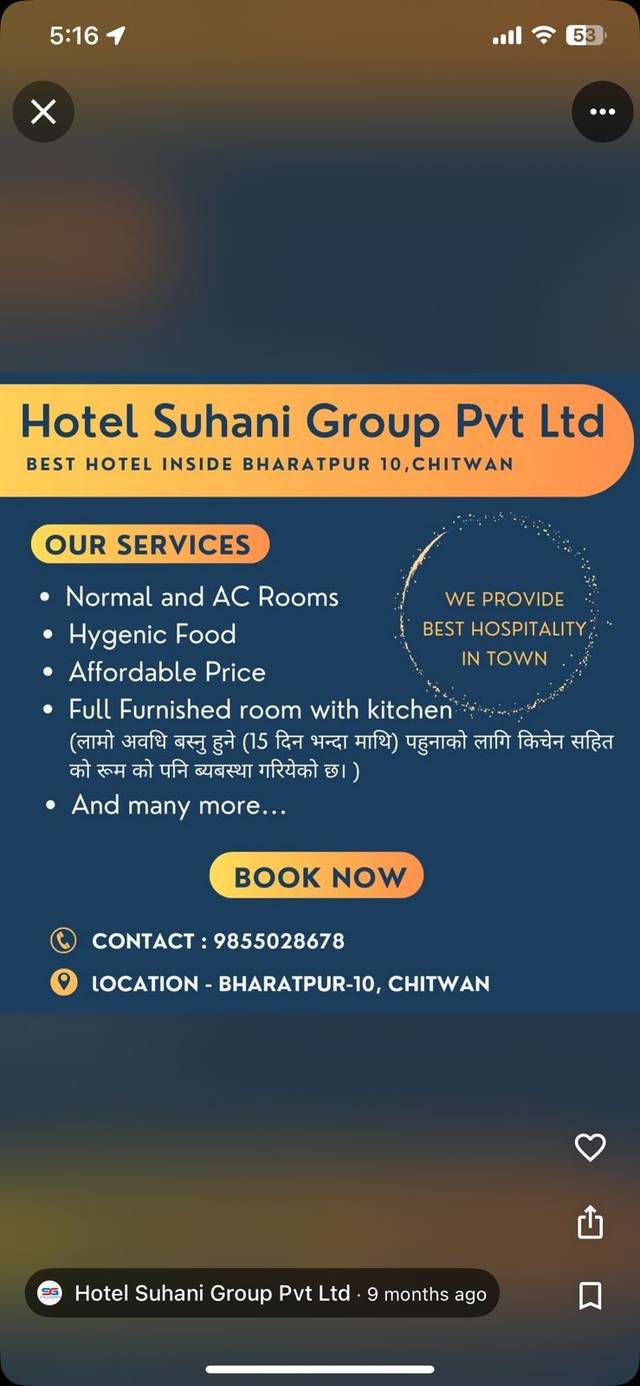 Cheapest Hotel in town.