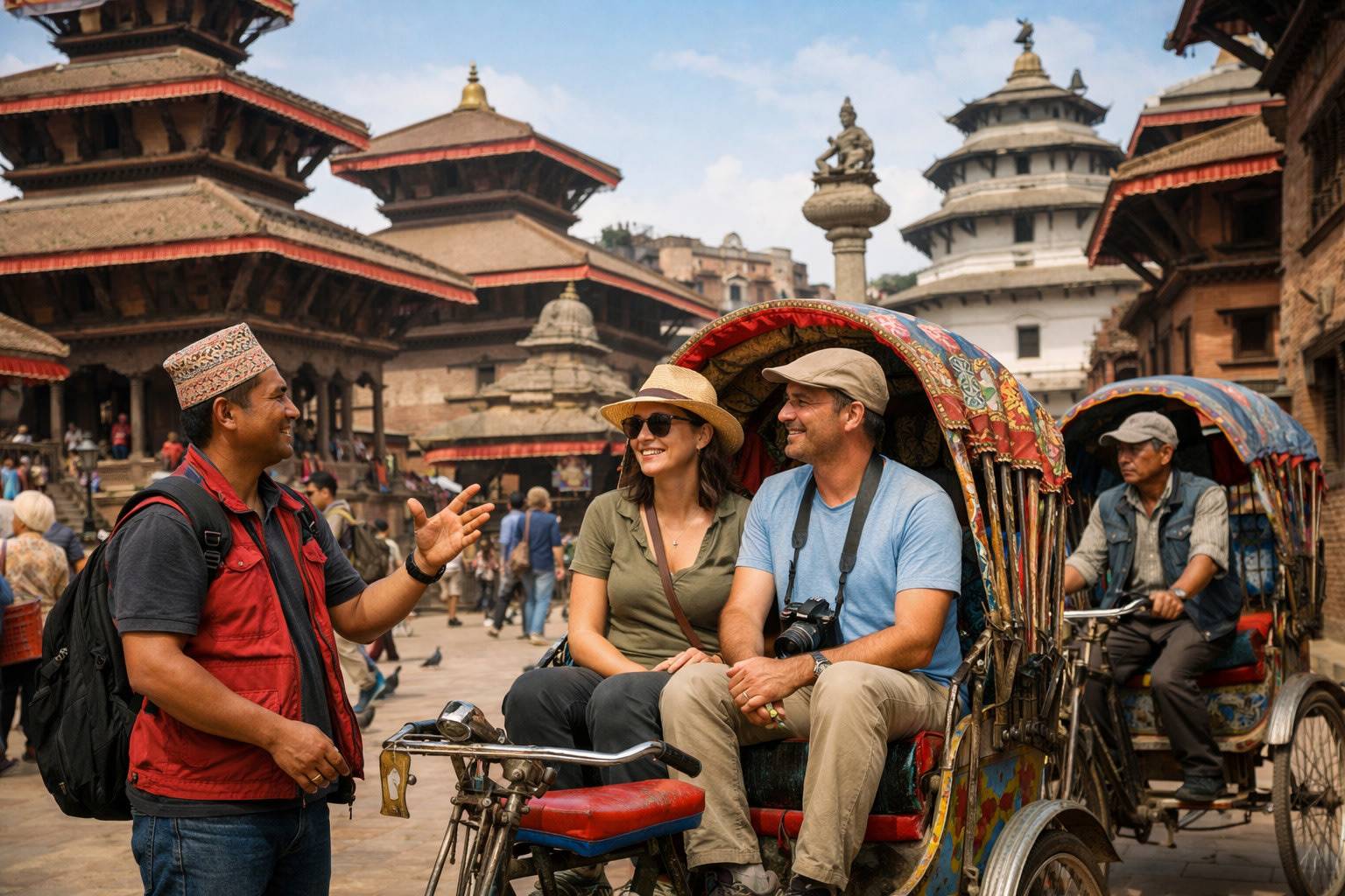Kathmandu Old Town Half-Day Rickshaw Tour with UNESCO Site