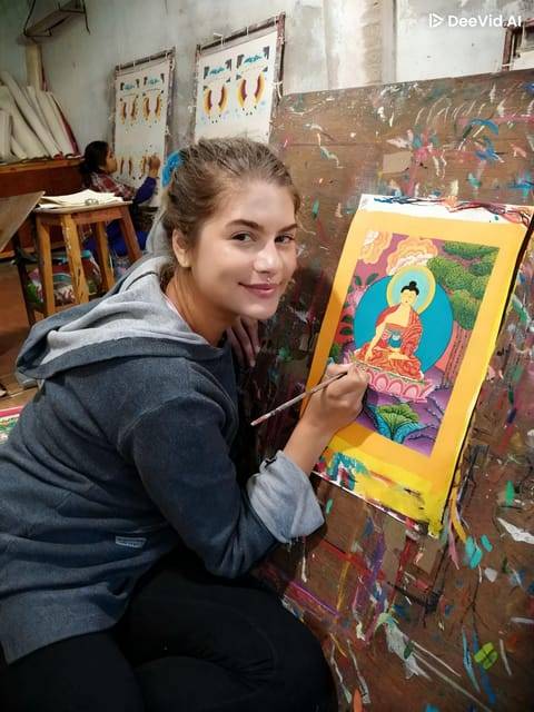 Thangka Painting Class with Local Artist in Patan