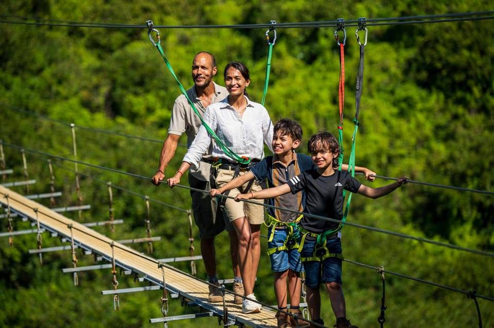 Mauritius: Nepalese Bridge 350m at Vallé Advenature Park