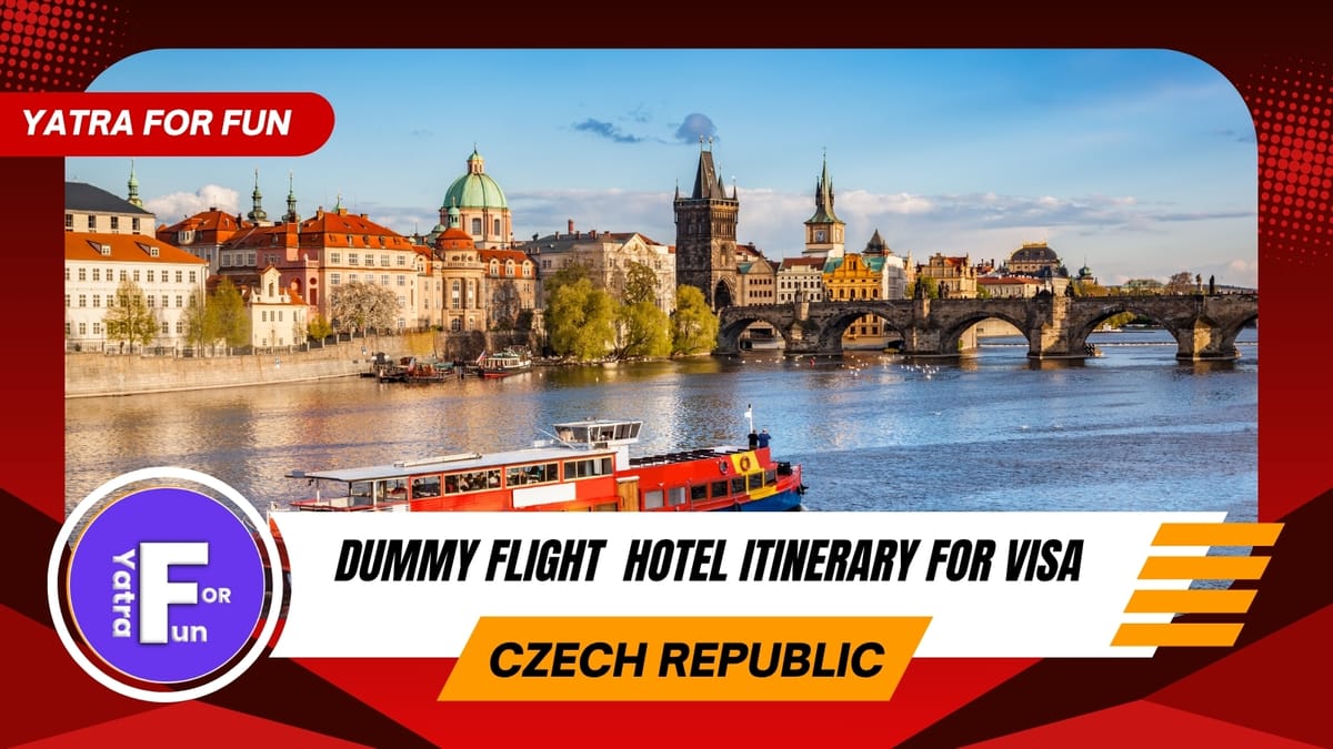 Dummy Ticket & Flight Reservation Documents for Czech Republic Visa