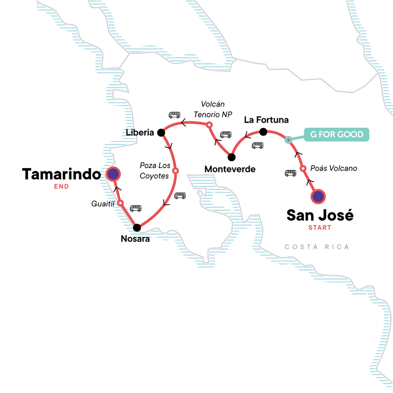 11-Day Epic Costa Rica Tour from San Jose: La Fortuna, Monteverde, Liberia, Nosara and Tamarindo | Craters, Rainforests & Hanging | Small Group Tour