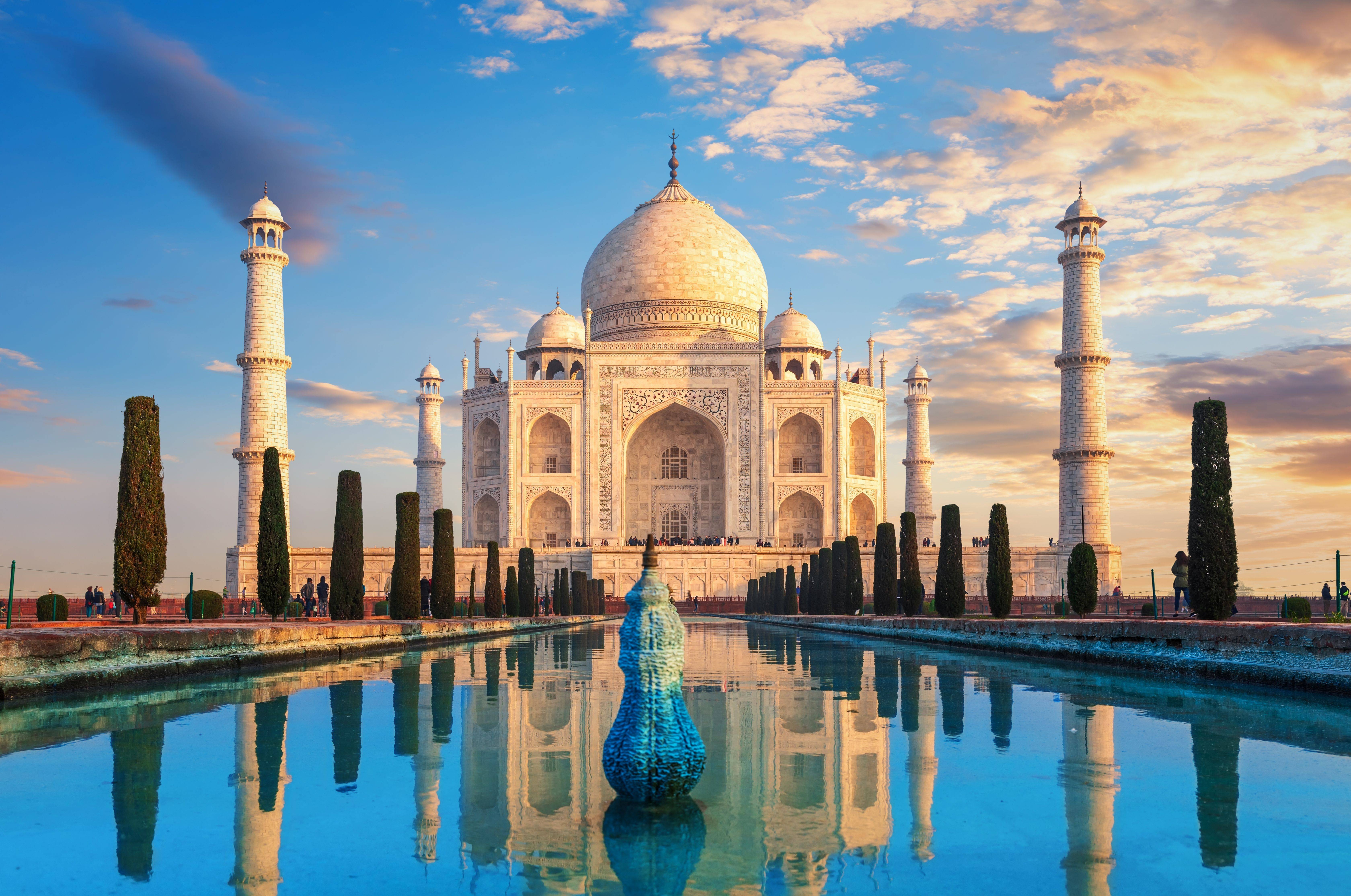 11-Day Golden Tiangle with Goa Tour from New Delhi: Agra, Fatehpur Sikri, Jaipur | Mehtab Bagh | Sunset view of Taj Mahal