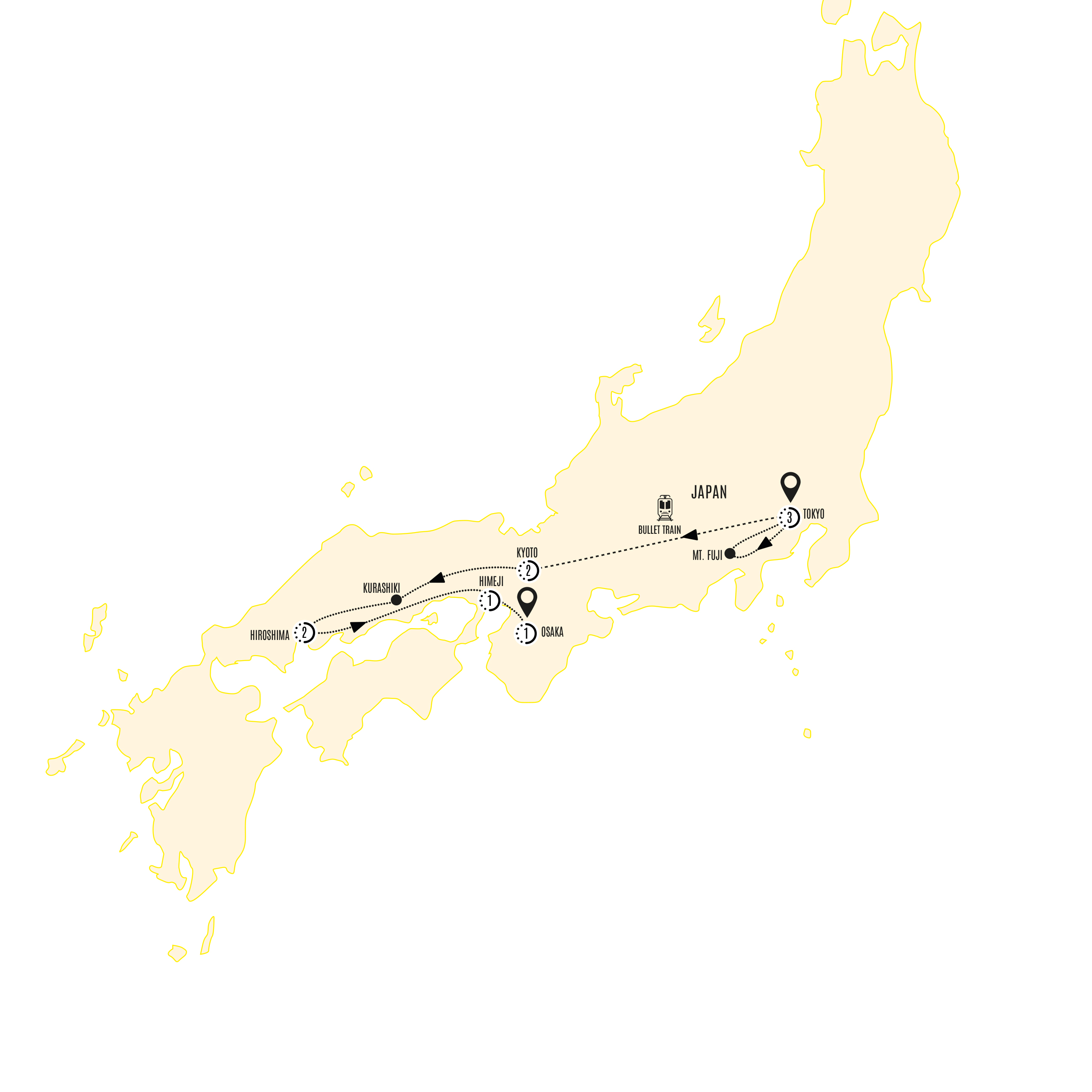 10-Day Japan In-depth Tour from Tokyo to Osaka: Mt. Fuji, Kyoto, Hiroshima, Himeji | 1 Country & 9 Cities | 9 Breakfasts & 4 Dinners | Hotel Accommodation Included