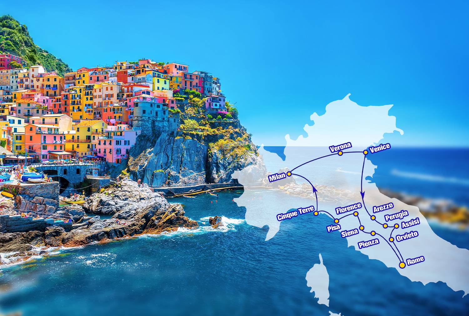 7-Day Italy Art & Heritage Loop Tour from Rome/Venice: Siena, Florence, Pisa, Milan, Venice, Arezzo | Treasure-like Scenic Spots